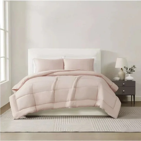 Blush Sateen Comforter 3 PC Set KING NWT - Picture 2 of 4
